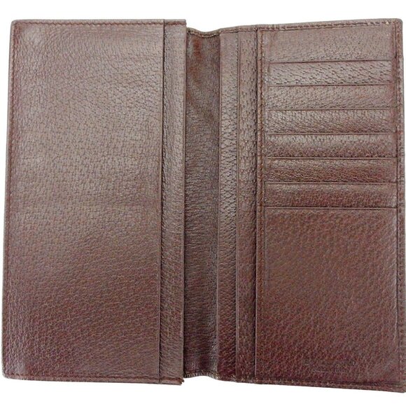 BVLGARI Long Book Logo Mania Cambus ?~ Leather Authentic USED - Picture 3 of 8